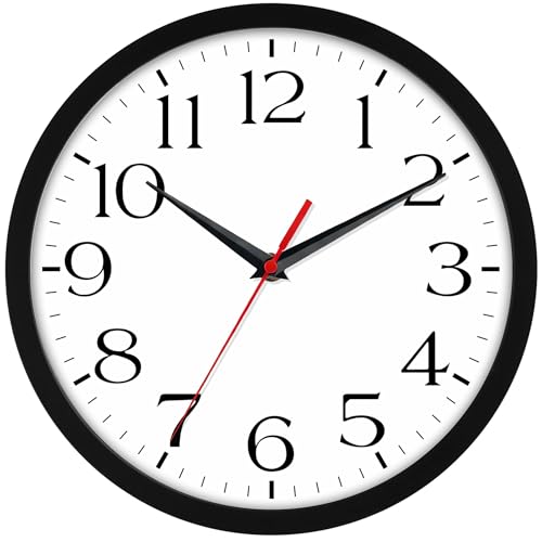 8-Inch Silent Non-Ticking Analog Wall Clock