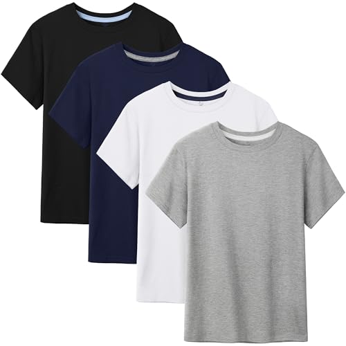 4 Pack Boys Cotton Short Sleeve T-Shirts