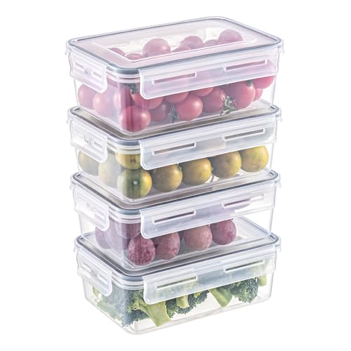 4 Pack 34oz Leakproof Food Storage Containers