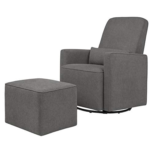 DaVinci Upholstered Swivel Glider with Ottoman