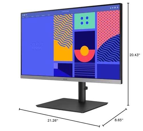 SAMSUNG 24-Inch IPS Monitor with Height Adjustable Stand