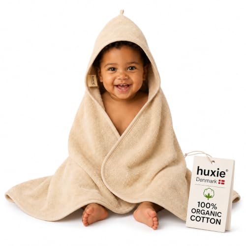 Huxie Organic Cotton Hooded Baby Bath Towel