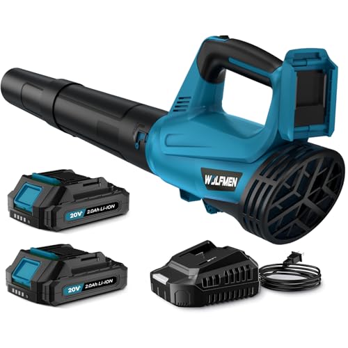 Cordless Electric Leaf Blower with 2 Batteries