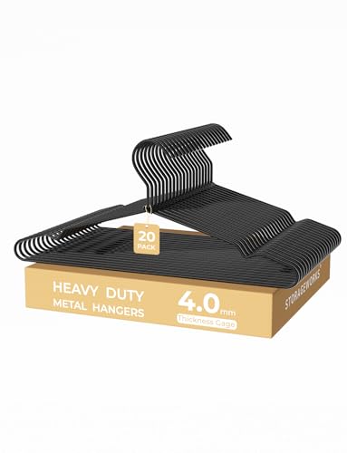 20 Pack Heavy Duty Metal Clothes Hangers