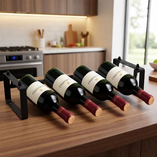 Stackable Metal Countertop Wine Rack Organizer