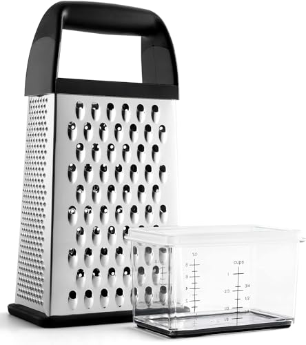 Stainless Steel Cheese Grater with Container Box