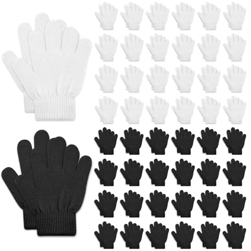 50 Pack Kids Stretch Knit Winter Gloves