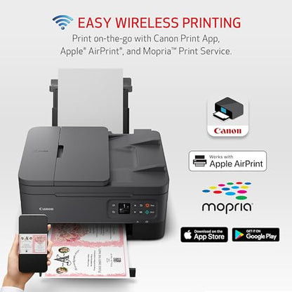 Canon PIXMA TR7020a All-in-One Wireless Color Inkjet Printer, with Duplex Printing, Mobile Printing, and Auto Document Feeder, Black, Works with Alexa