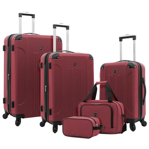 5 Piece Travelers Club Hardside Expandable Spinner Luggage Set