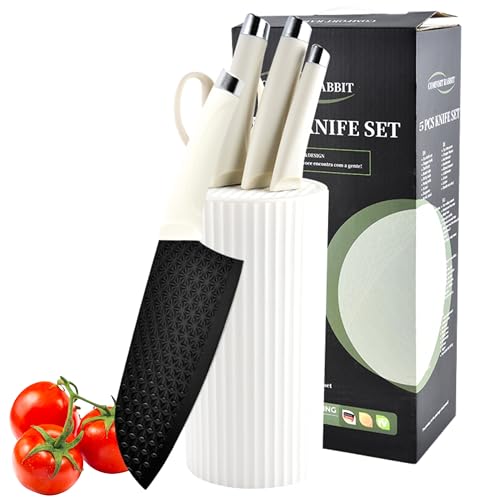 Stainless Steel Knife Block Set with Slim Holder