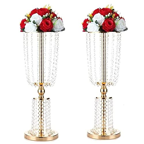 Gold Floor Vase Set for Wedding Centerpieces