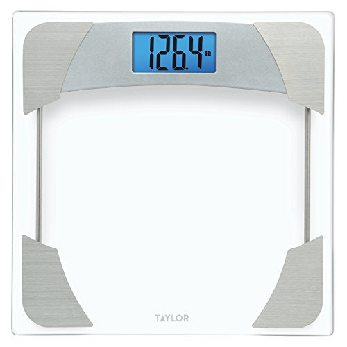 Taylor Digital Body Weight Scale, 400 LB Capacity, Blue LCD