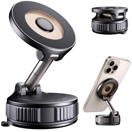 Magnetic Car Phone Holder, Strong Suction Mount for iPhone