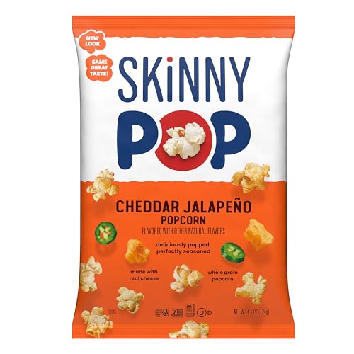 SkinnyPop Cheddar Jalapeño Whole Grain Popcorn 4.4oz