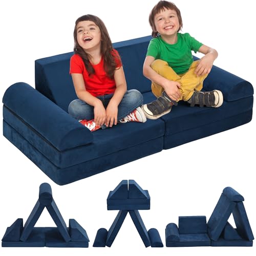 8 Piece Modular Kids Foam Play Couch Set