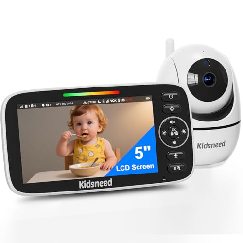 Baby Monitor Camera 5" Display With Night Vision And Audio