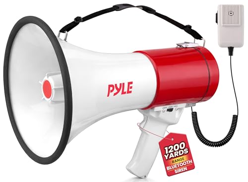 Pyle 50W Megaphone Bullhorn with Siren and USB