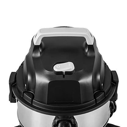 Amazon Basics 4 gallon, 3 HP Stainless Steel Wet/Dry Vacuum, Grey/Black