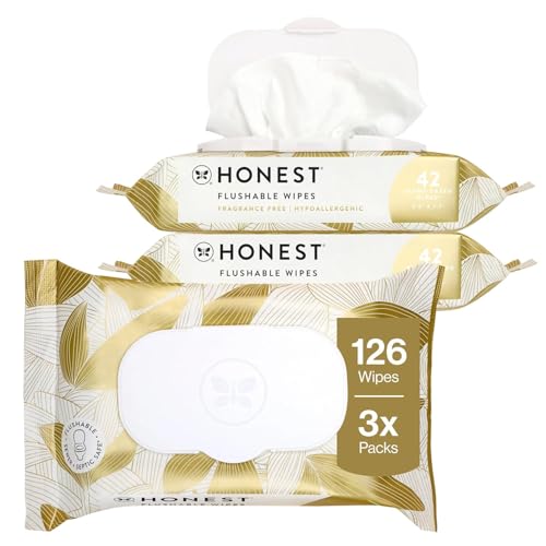 126 Count Honest Company Hypoallergenic Flushable Wipes