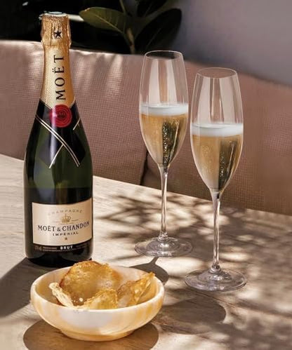 AOOE Champagne Flutes Glass Set of 4 -Hand Blown Champagne Glasses-Lead-Free Premium Crystal - Gift for Wedding, Anniversary, Christmas, Brithday-6.5oz, Clear