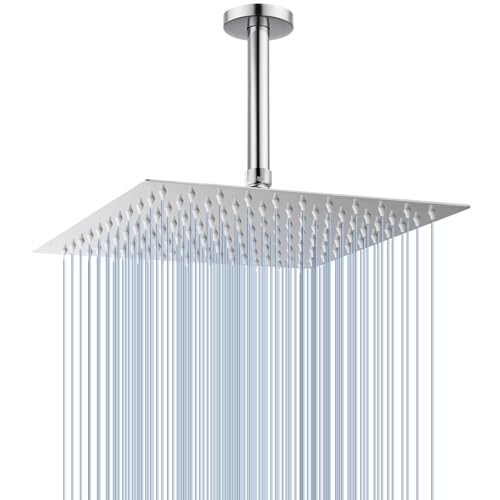 12-Inch High Flow Rainfall Shower Head with Arm