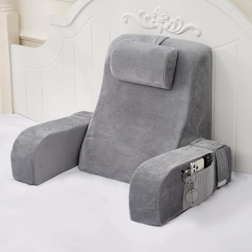 4 Pack Reading Pillow for Bed with Armrest, 19in