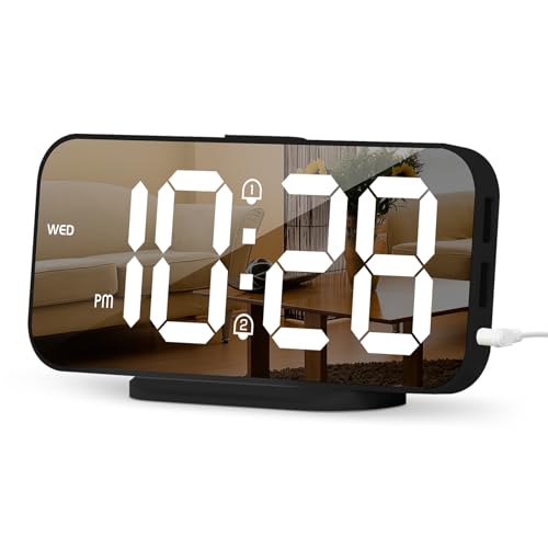 Digital Dual Alarm Clock with USB Charging Ports