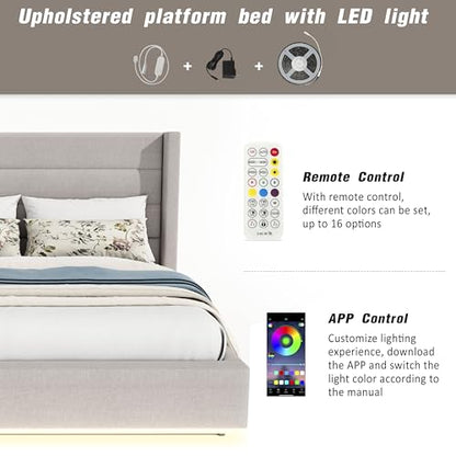 Christopher Knight Queen Upholstered Platform Bed