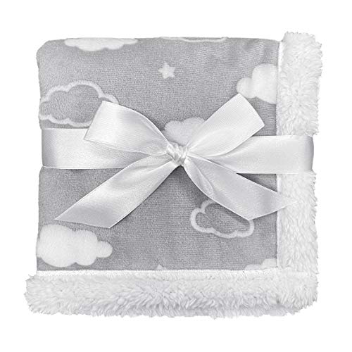 Heavenly Soft Chenille Sherpa Baby Security Blanket 14x14