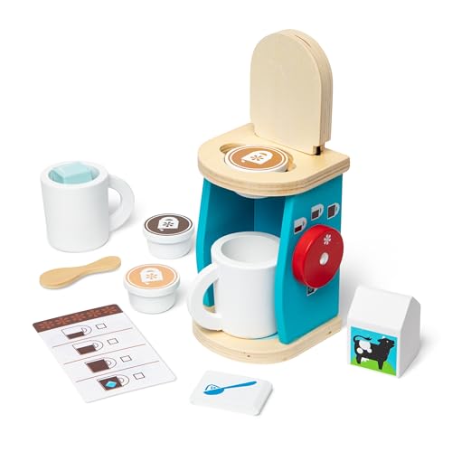 Melissa & Doug Wooden Brew and Serve Coffee Maker Set
