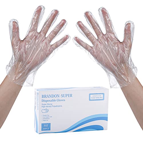 200 Count Disposable Food Handling Gloves Kitchen Cleaning
