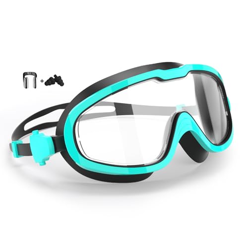 Kids Swim Goggles Set with Nose Clip Ear Plugs