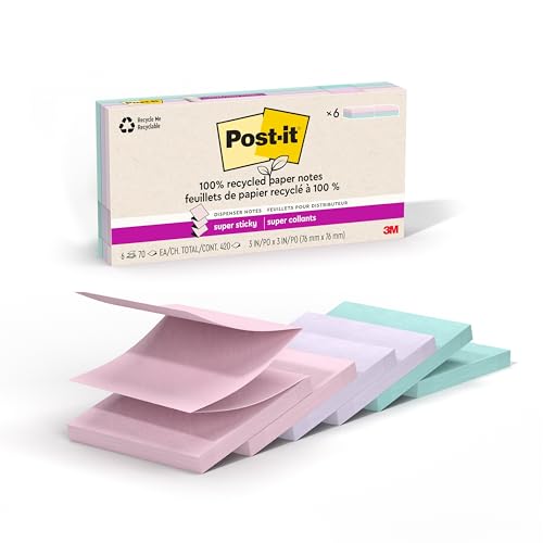 6 Pack Post-it Super Sticky Pop-up Notes