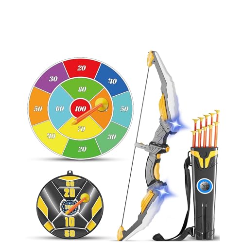 10 Pack Kids Light Up Bow and Arrow Set