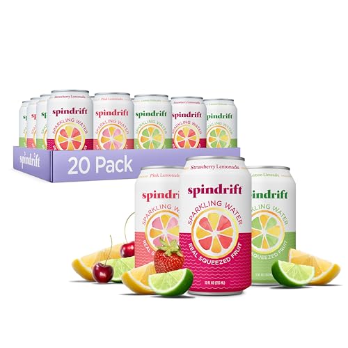 20 Pack Spindrift Lemonade Sparkling Water Cans