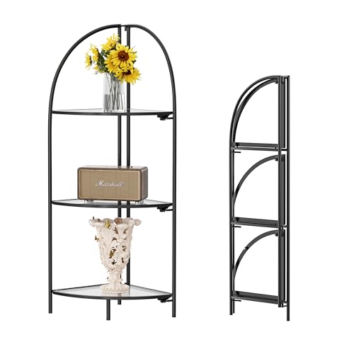 3 Tier Foldable Metal Corner Shelf Plant Stand