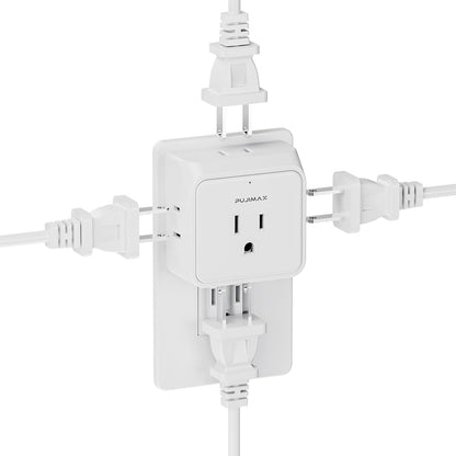 Multi Plug Outlet Extender,Portable Travel Adapter with 5 Outlet Splitter Wall Outlet for Office and Home Appliance ect