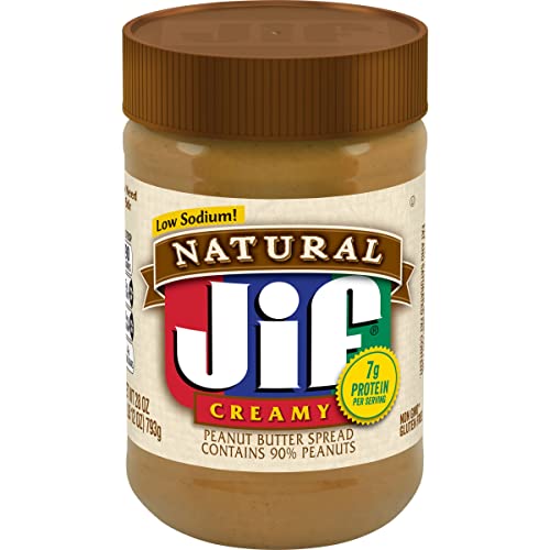 10 Pack Jif Natural Creamy Peanut Butter Spread 28oz