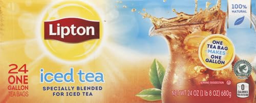 Lipton Gallon-Sized Unsweetened Iced Tea Bags, 24 Count