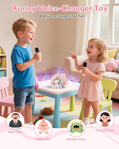 Portable Karaoke Machine with 2 Microphones