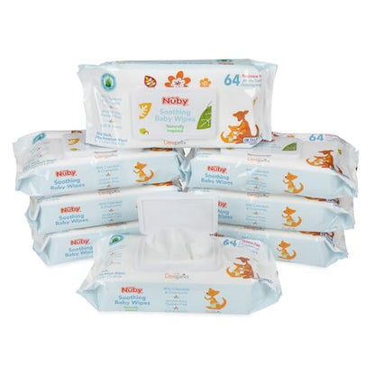 Nuby Chamomile Aloe Baby Wipes, 512 Count