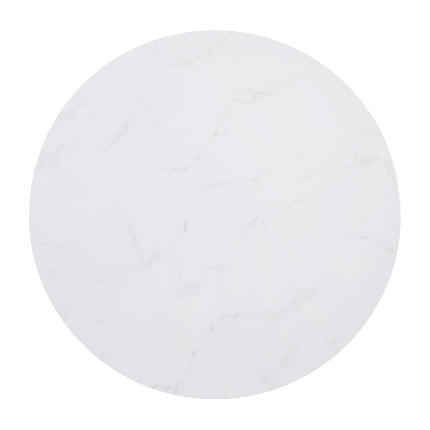 Flash Furniture Hampstead Collection Coffee Table - Modern White Marble Finish Coffee Table - Crisscross Brushed Gold Frame