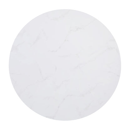 Flash Furniture Hampstead Collection Coffee Table - Modern White Marble Finish Coffee Table - Crisscross Brushed Gold Frame