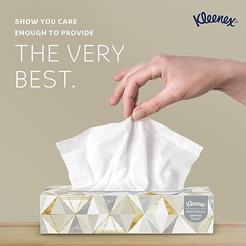 Kleenex® Professional Facial Tissues, Bulk (03076), 2-Ply, White, Flat Facial Tissue Boxes for Business, Convenience Case (125 Tissues/Box, 12 Boxes/Case, 1,500 Tissues/Case)