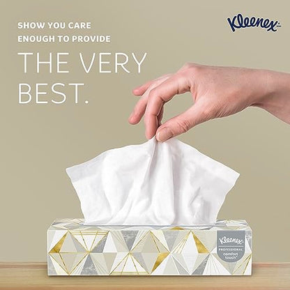 Kleenex® Professional Facial Tissues, Bulk (03076), 2-Ply, White, Flat Facial Tissue Boxes for Business, Convenience Case (125 Tissues/Box, 12 Boxes/Case, 1,500 Tissues/Case)