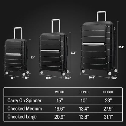 Samsonite Freeform Hardside Expandable with Double Spinner Wheels, Amethyst Purple, 2-Piece Set (20/28)