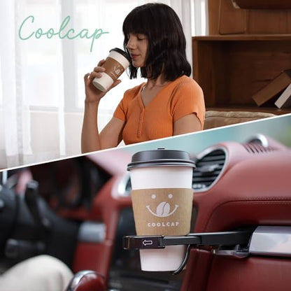 100 Pack 12 oz Disposable Coffee Cups with Lids and Sleeves, To Go Coffee Cups with Lids, Paper Hot Coffee Cups for Hot & Cold Beverage (White, 12 OZ)