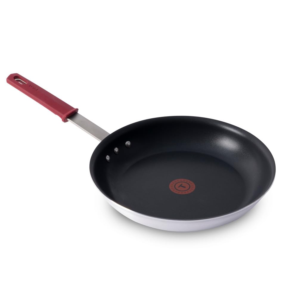 T-fal Professional VX3 Brushed Nonstick with Stainless Steel Handle Fry Pan 12 Inch, Oven Broiler Safe 400F Cookware, Pots and Pans, Restaurant Grade, Certified by the NSF and CBA, Black