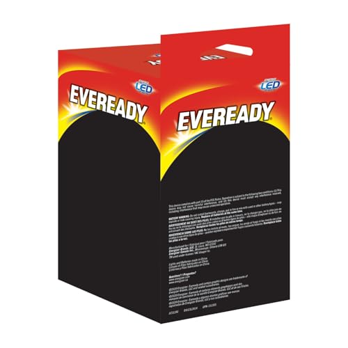 EVEREADY LED Flashlights (4-Pack), Bright Flashlights for Emergencies and Camping Gear, Flash Light with AA Batteries Included, Blue/Yellow (4-Pack)