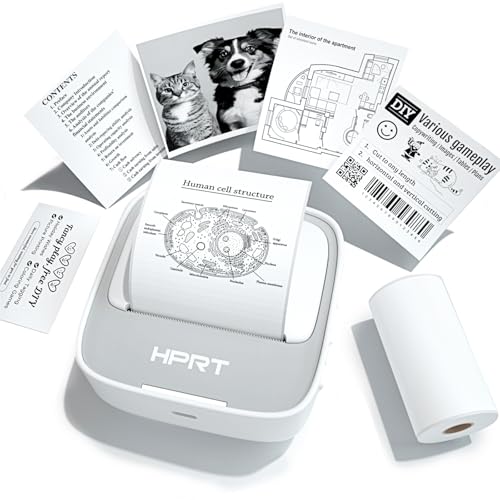 1 Roll HPRT Mini Bluetooth Portable Sticker Printer